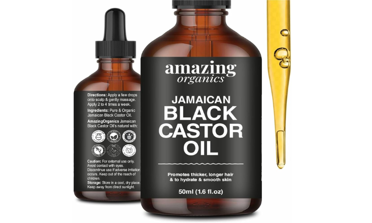 Pure Cold Pressed Castor Oil: Big Bottle for Hair Growth & Skin Care