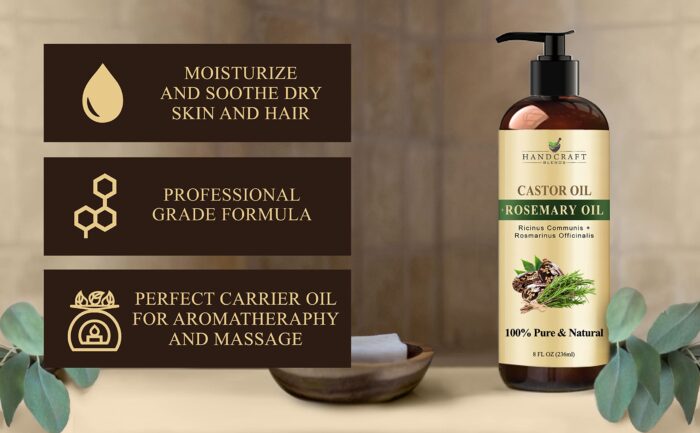 Handcraft Blends Castor Oil with Rosemary Oil Pros, Cons & Review